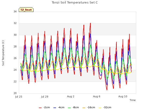 Explore the graph:Tonzi Soil Temperatures Set C in a new window