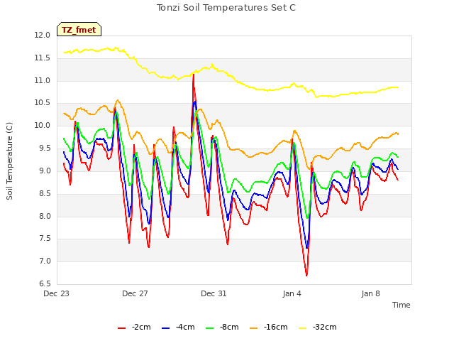 Explore the graph:Tonzi Soil Temperatures Set C in a new window