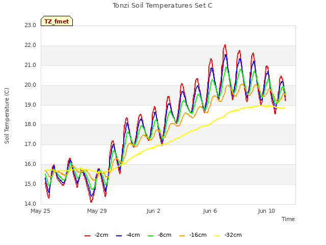 Explore the graph:Tonzi Soil Temperatures Set C in a new window