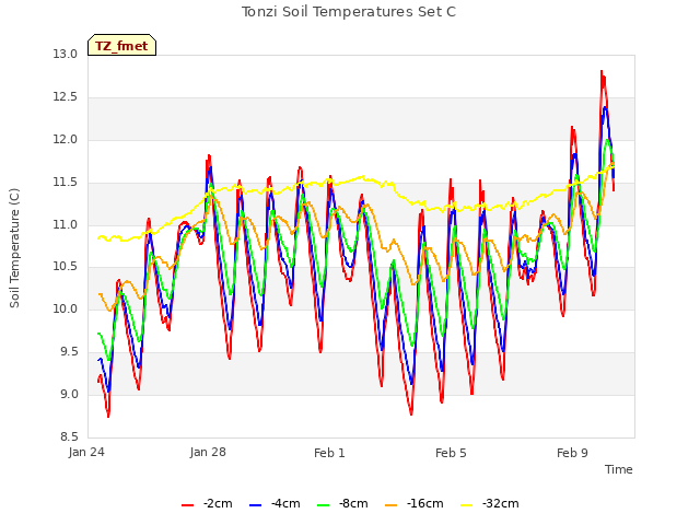 Explore the graph:Tonzi Soil Temperatures Set C in a new window