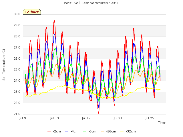 Explore the graph:Tonzi Soil Temperatures Set C in a new window