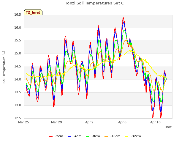 Explore the graph:Tonzi Soil Temperatures Set C in a new window