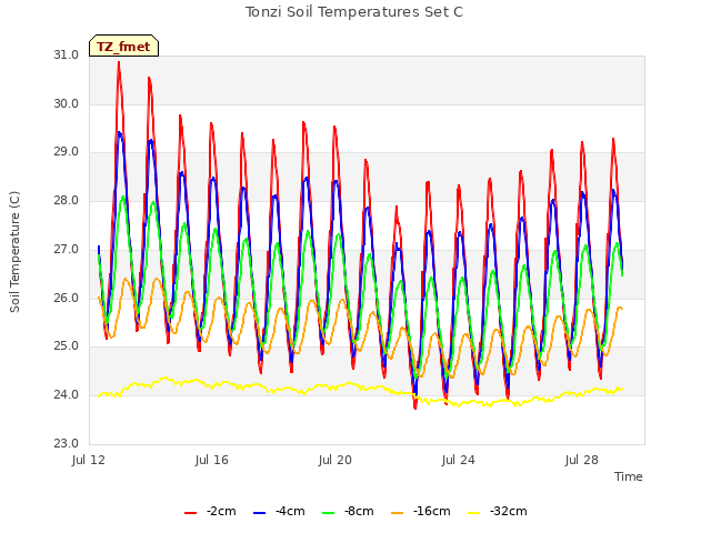 Explore the graph:Tonzi Soil Temperatures Set C in a new window