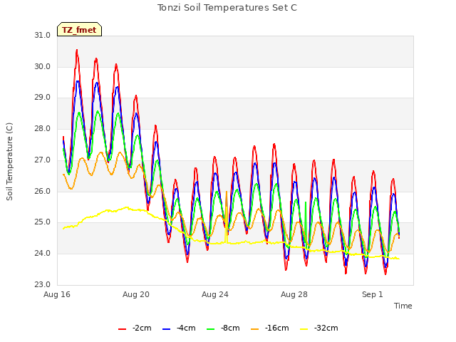 Explore the graph:Tonzi Soil Temperatures Set C in a new window