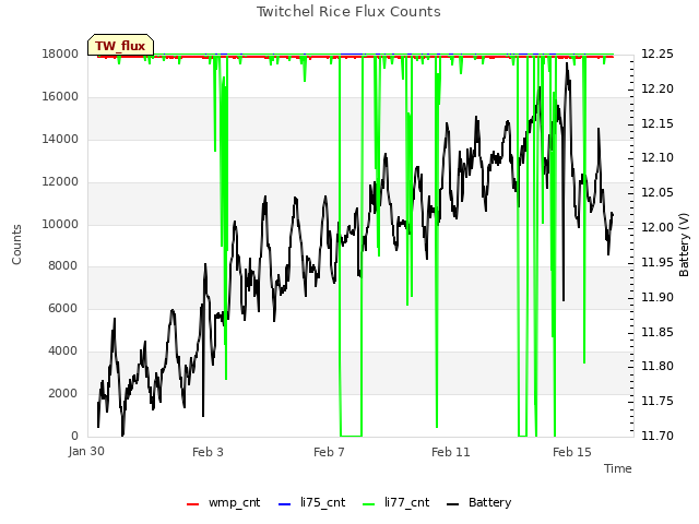 Explore the graph:Twitchel Rice Flux Counts in a new window