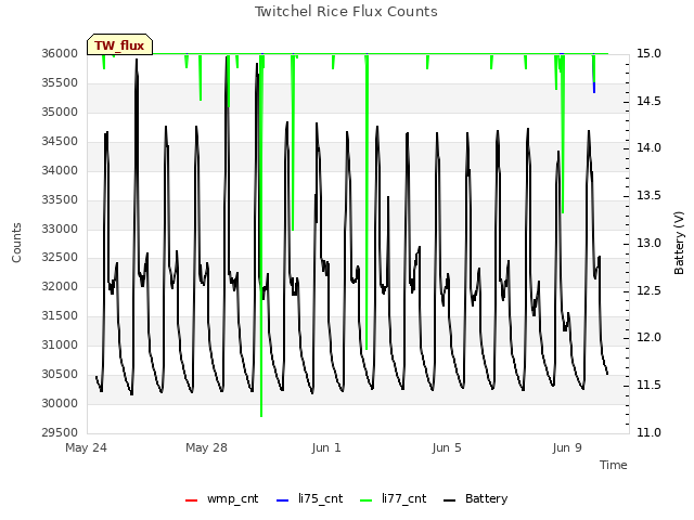 Explore the graph:Twitchel Rice Flux Counts in a new window