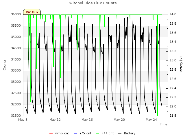Explore the graph:Twitchel Rice Flux Counts in a new window