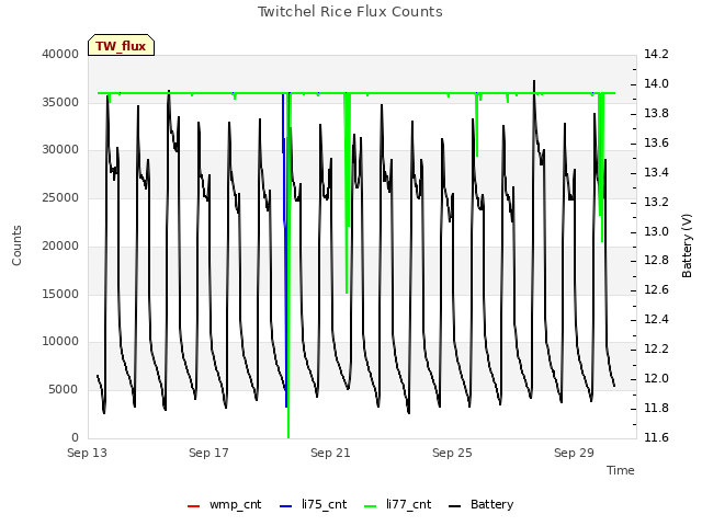 Explore the graph:Twitchel Rice Flux Counts in a new window