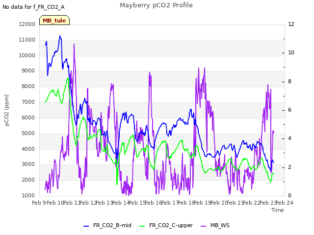 plot of Mayberry pCO2 Profile