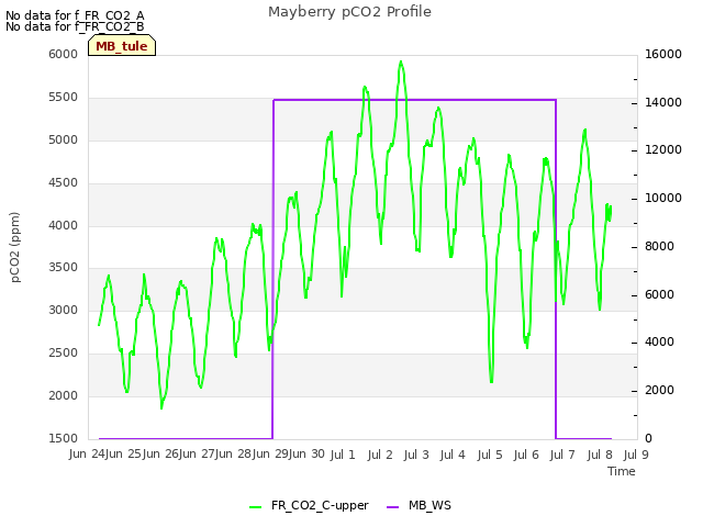 plot of Mayberry pCO2 Profile