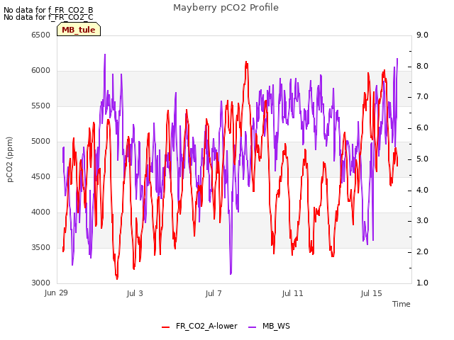 Explore the graph:Mayberry pCO2 Profile in a new window