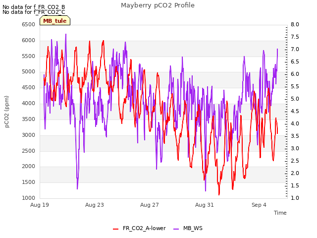 Explore the graph:Mayberry pCO2 Profile in a new window