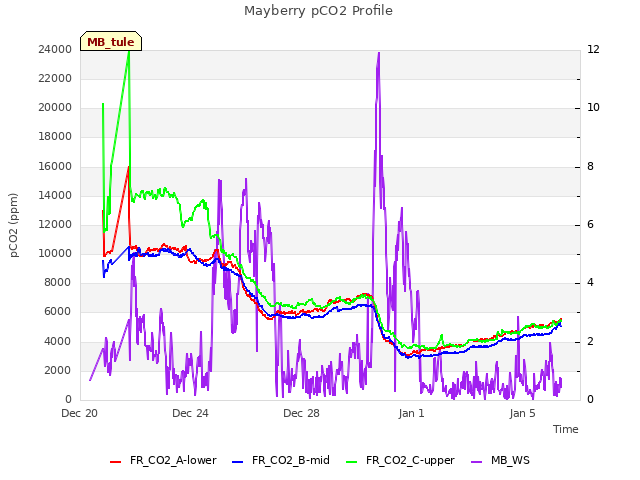 Explore the graph:Mayberry pCO2 Profile in a new window