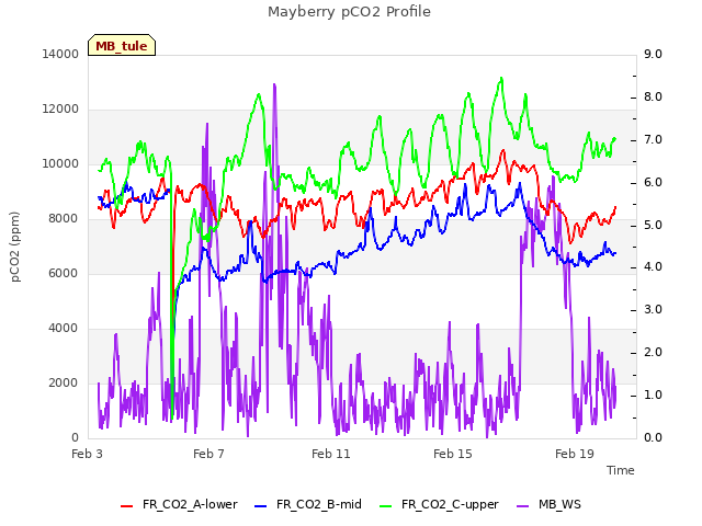 Explore the graph:Mayberry pCO2 Profile in a new window
