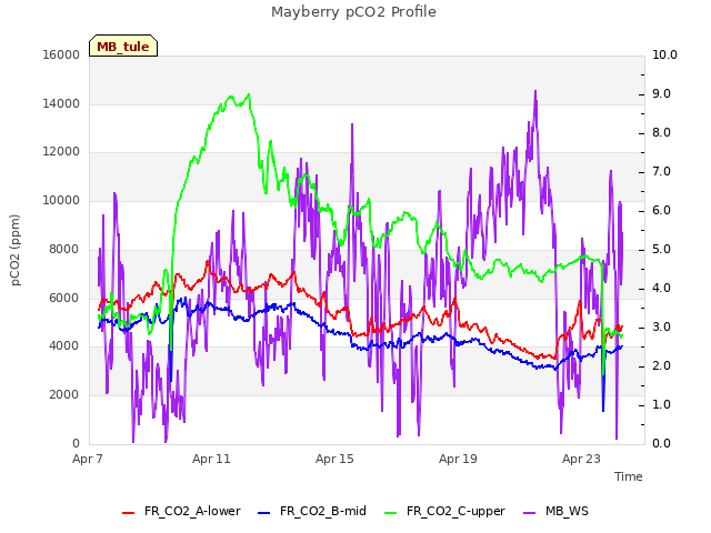 Explore the graph:Mayberry pCO2 Profile in a new window