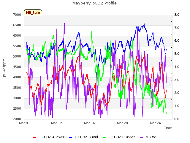 Explore the graph:Mayberry pCO2 Profile in a new window