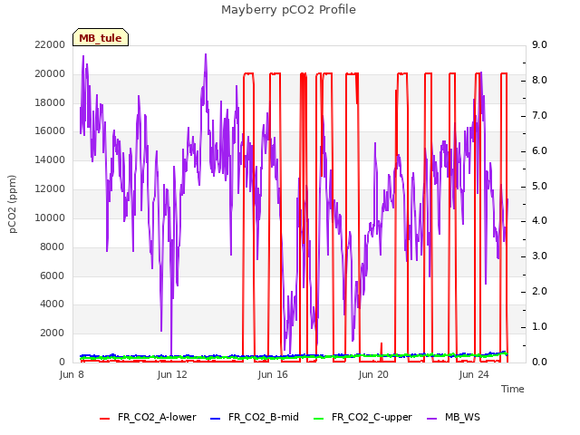 Explore the graph:Mayberry pCO2 Profile in a new window