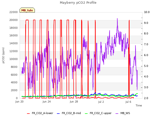 Explore the graph:Mayberry pCO2 Profile in a new window