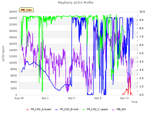 Explore the graph:Mayberry pCO2 Profile in a new window