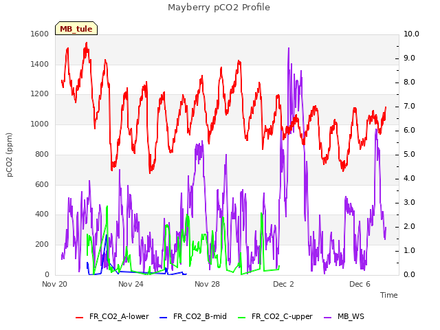 Explore the graph:Mayberry pCO2 Profile in a new window