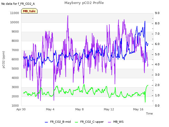 Explore the graph:Mayberry pCO2 Profile in a new window