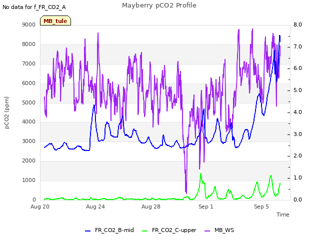 Explore the graph:Mayberry pCO2 Profile in a new window