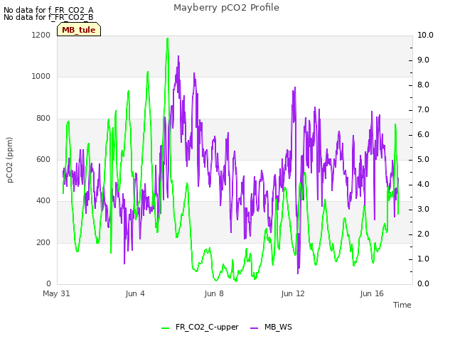 Explore the graph:Mayberry pCO2 Profile in a new window