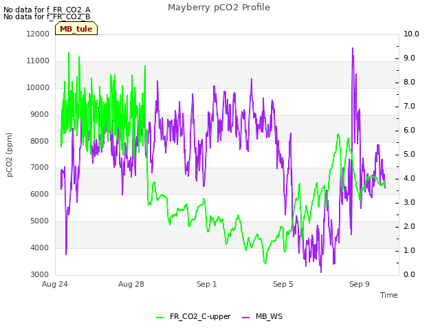 Explore the graph:Mayberry pCO2 Profile in a new window