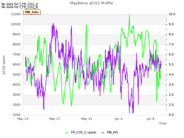 Explore the graph:Mayberry pCO2 Profile in a new window