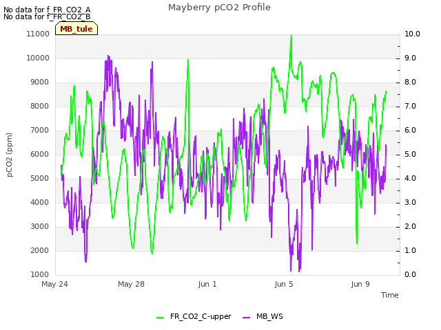 Explore the graph:Mayberry pCO2 Profile in a new window