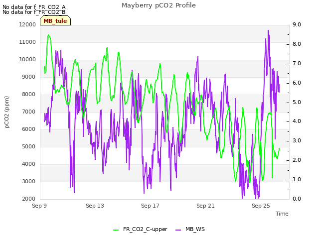 Explore the graph:Mayberry pCO2 Profile in a new window