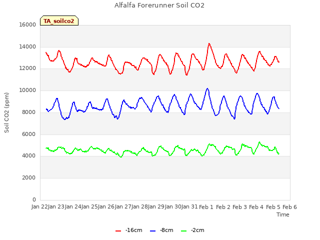 plot of Alfalfa Forerunner Soil CO2