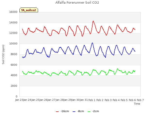 plot of Alfalfa Forerunner Soil CO2