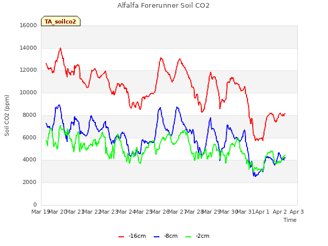 plot of Alfalfa Forerunner Soil CO2