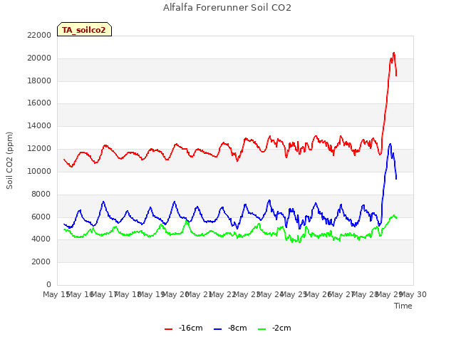 plot of Alfalfa Forerunner Soil CO2