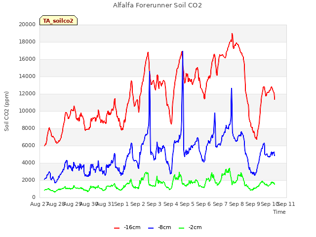 plot of Alfalfa Forerunner Soil CO2