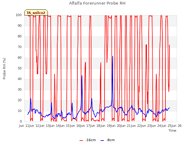 plot of Alfalfa Forerunner Probe RH