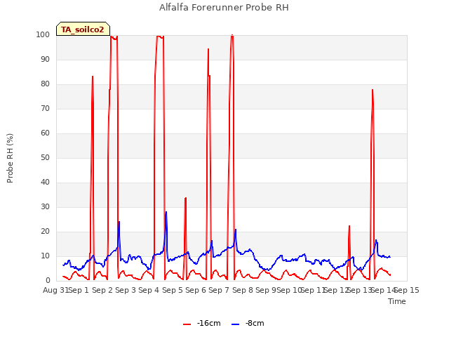 plot of Alfalfa Forerunner Probe RH