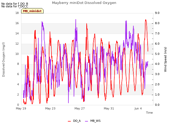 Explore the graph:Mayberry miniDot Dissolved Oxygen in a new window