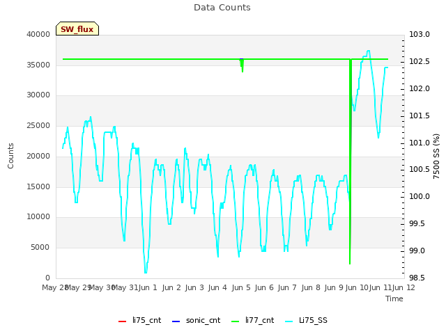 plot of Data Counts