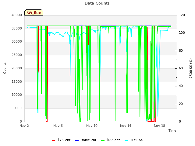 Explore the graph:Data Counts in a new window