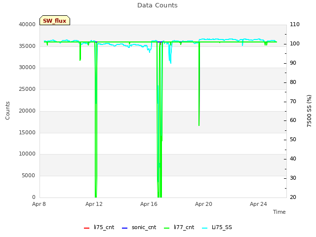 Explore the graph:Data Counts in a new window