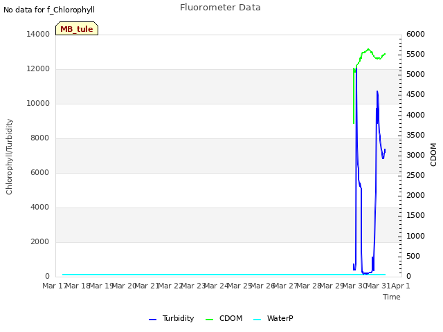 plot of Fluorometer Data