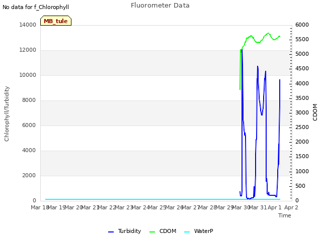 plot of Fluorometer Data