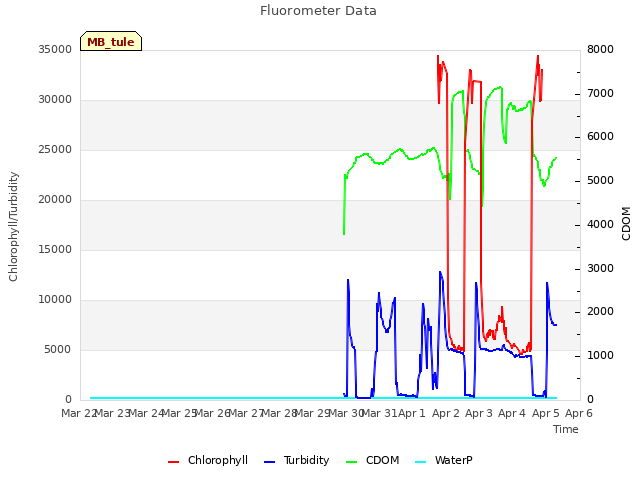 plot of Fluorometer Data