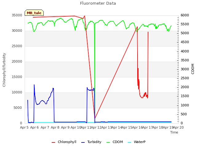 plot of Fluorometer Data