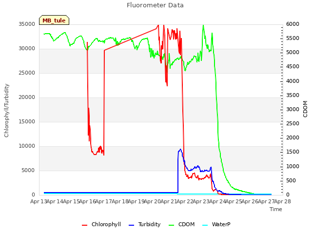 plot of Fluorometer Data