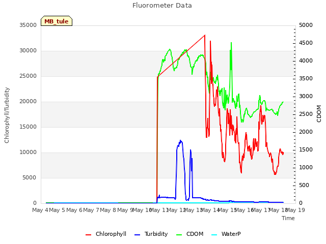 plot of Fluorometer Data