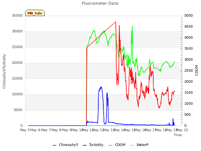 plot of Fluorometer Data