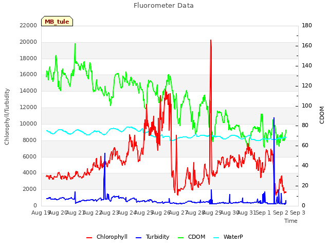 plot of Fluorometer Data